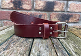 Oak Buffalo Plain Leather Belt. Choice of Widths & Buckles.