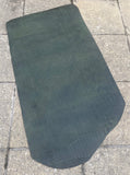Green crocodile skin look buffalo leather belt & solid brass roller buckle. Choice of width