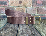 Light Brown Buffalo Distressed Worn Look Leather Belt. Choice of Widths & Buckles.