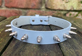 Bullet stud leather choker approx 19mm wide. Choice of 13 colours.