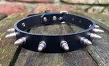 Bullet stud leather choker approx 19mm wide. Choice of 13 colours.