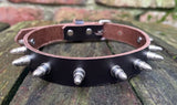 Bullet stud leather choker approx 19mm wide. Choice of 13 colours.