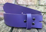 Plain leather 19mm-50mm wide Chicago screw belt with black steel screws. Choice of 13 colours.