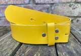 Plain leather 19mm-50mm wide Chicago screw belt with nickle plated steel screws. Choice of 13 colours.