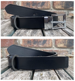 Buffalo leather 30mm wide belt with or without removable zinc chrome plated buckle. Choice of 9 colours