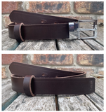 Buffalo leather 30mm wide belt with or without removable zinc chrome plated buckle. Choice of 9 colours