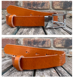 Buffalo leather 30mm wide belt with or without removable zinc chrome plated buckle. Choice of 9 colours