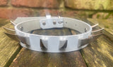 Claw spike leather choker approx 19mm wide. Choice of spikes and 13 colours.