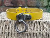 D & o-ring leather choker approx 19mm wide. Choice of 13 colours.