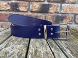 Deep Purple Indiana Antique Leather Belt. Choice of Widths & Buckles.