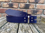 Deep Purple Indiana Antique Leather Belt. Choice of Widths & Buckles.