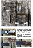 Buffalo leather 30mm wide belt with or without removable zinc brushed buckle. Choice of 9 colours