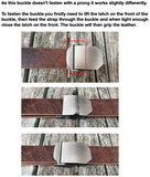 Buffalo leather belt & Slider Style Gunmetal Steel Buckle. 1 1/2" wide choice of colour