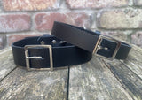 Buckle leather choker 19mm or 25mm wide. Choice of 13 colours.
