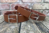 Buckle leather choker 19mm or 25mm wide. Choice of 13 colours.