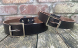 Buckle leather choker 19mm or 25mm wide. Choice of 13 colours.