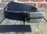 Plain Leather Belt with or without T-Line Plate Style Removable Buckle