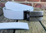 Plain Leather Belt with or without T-Line Plate Style Removable Buckle