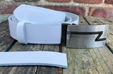 Plain Leather Belt with or without Z-Line Plate Style Removable Buckle