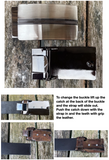 Plain Leather Belt with or without Single Line Plate Style Removable Buckle