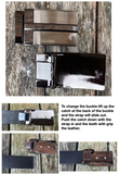 Plain Leather Belt with or without T-Line Plate Style Removable Buckle