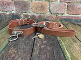 Lockable D & O-ring Leather Choker with or without leash