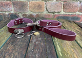 Lockable D & O-ring Leather Choker with or without leash