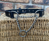 Martingale Chain Leather Choker