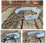 Martingale Chain Leather Choker