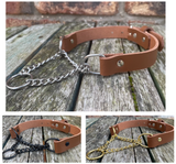 Martingale Chain Leather Choker