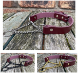 Martingale Chain Leather Choker