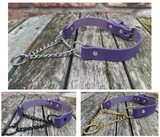 Martingale Chain Leather Choker