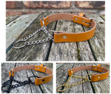 Martingale Chain Leather Choker