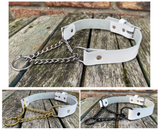 Martingale Chain Leather Choker