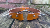 Spiked o-ring leather choker approx 19mm wide. Choice of 13 colours and spike size.