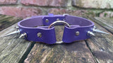 Spiked o-ring leather choker approx 19mm wide. Choice of 13 colours and spike size.