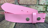 Plain leather 19mm-50mm wide press stud/snap belt with antique brass look steel studs. Choice of 13 colours.