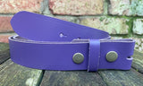 Plain leather 19mm-50mm wide press stud/snap belt with antique brass look steel studs. Choice of 13 colours.