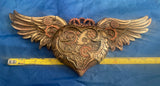Winged Heart Wall Plaque