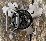 Viking axe metal belt buckle BK07