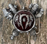 Viking axe metal belt buckle BK07