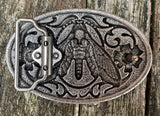 Death Skull Moth metal belt buckle BK09