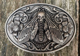 Death Skull Moth metal belt buckle BK09