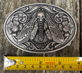 Death Skull Moth metal belt buckle BK09