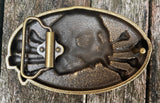 Skull & bones metal belt buckle BK10