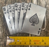 Playing cards metal belt buckle BK15