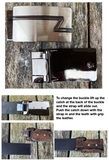 Plain Leather Belt with or without Z-Line Plate Style Removable Buckle