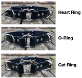 Heart, cat or o-ring Ring Choker with side D-Rings