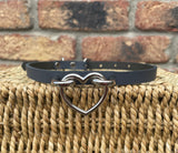 Heart, Cat or O-Ring Hoop Choker 10mm Wide