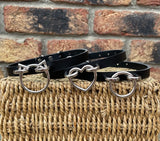 Heart, Cat or O-Ring Hoop Choker 10mm Wide